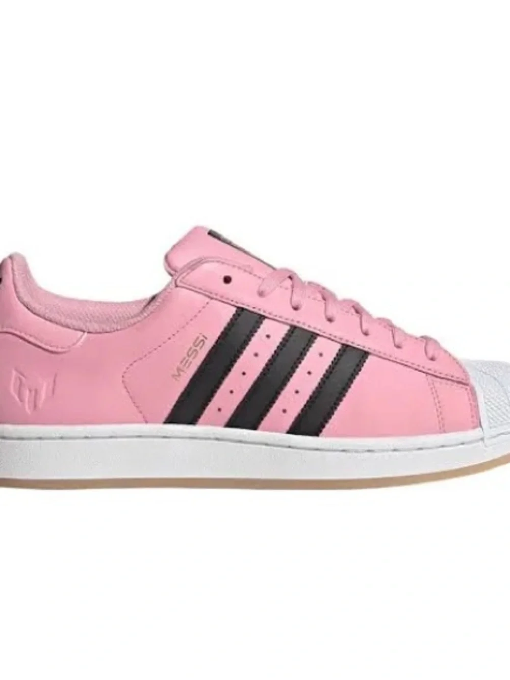 Adidas Superstar Messi Shoes Light Pink / Core Black / Gold Metallic JR1520